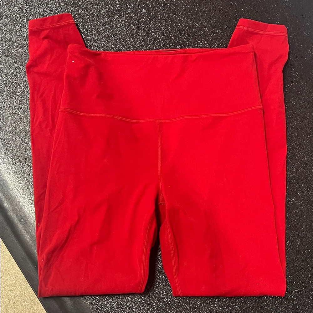 Athleta Ultra High Rise Elation Tights in Vibrant Red